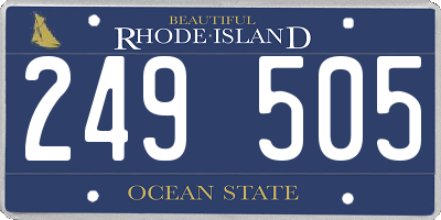 RI license plate 249505