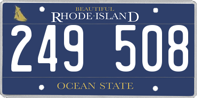 RI license plate 249508