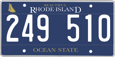 RI license plate 249510
