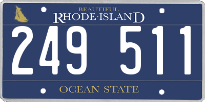 RI license plate 249511