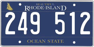 RI license plate 249512