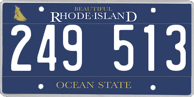 RI license plate 249513