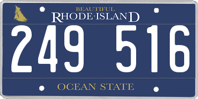 RI license plate 249516