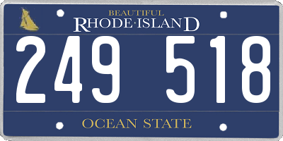 RI license plate 249518