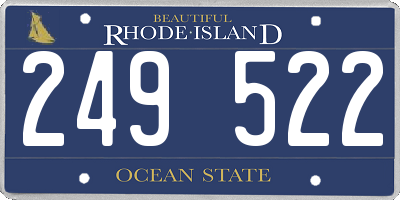 RI license plate 249522