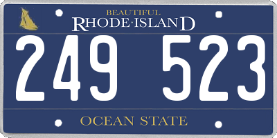 RI license plate 249523