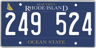 RI license plate 249524