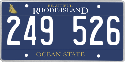 RI license plate 249526