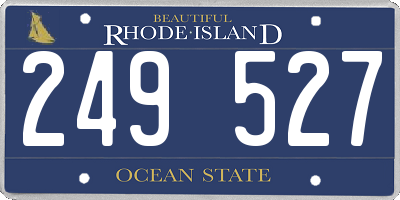 RI license plate 249527