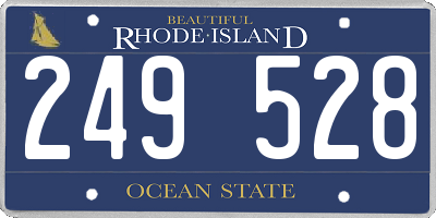 RI license plate 249528
