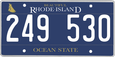 RI license plate 249530