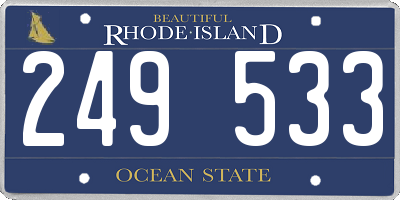 RI license plate 249533