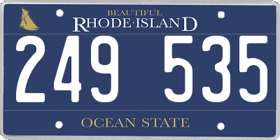 RI license plate 249535