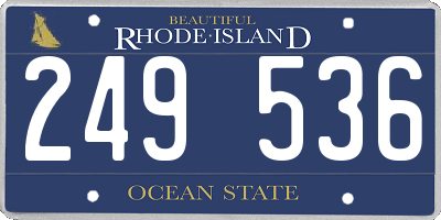 RI license plate 249536