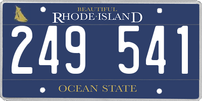 RI license plate 249541