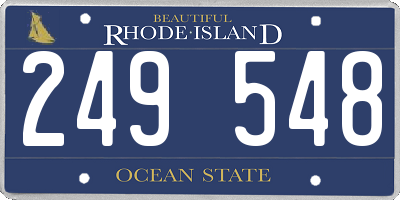 RI license plate 249548