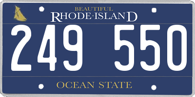RI license plate 249550
