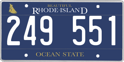 RI license plate 249551