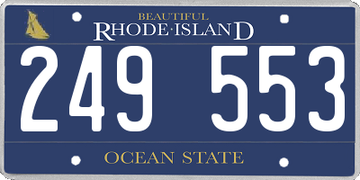 RI license plate 249553