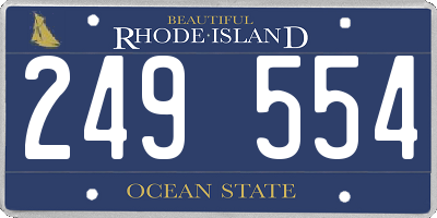 RI license plate 249554