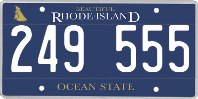 RI license plate 249555