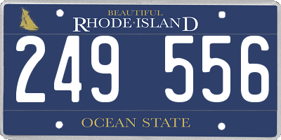 RI license plate 249556