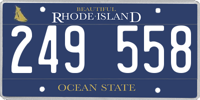 RI license plate 249558