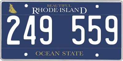 RI license plate 249559