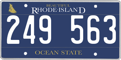 RI license plate 249563