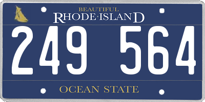 RI license plate 249564
