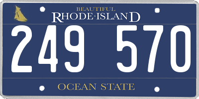 RI license plate 249570