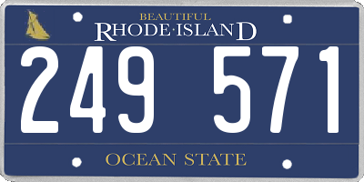 RI license plate 249571