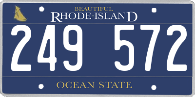 RI license plate 249572