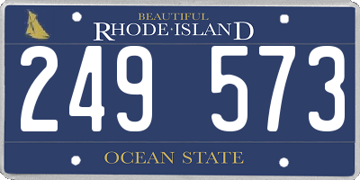 RI license plate 249573