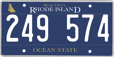 RI license plate 249574