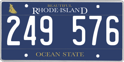RI license plate 249576
