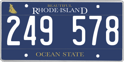 RI license plate 249578