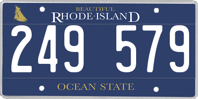 RI license plate 249579