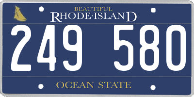 RI license plate 249580