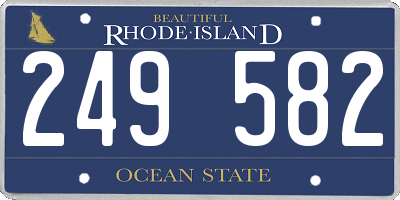 RI license plate 249582