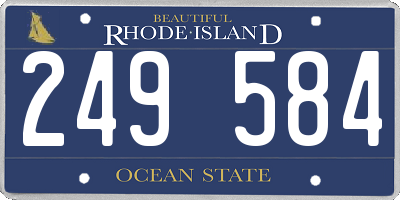 RI license plate 249584