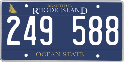 RI license plate 249588