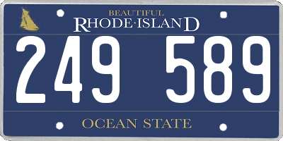 RI license plate 249589