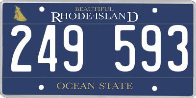 RI license plate 249593