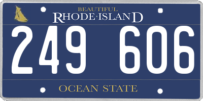RI license plate 249606