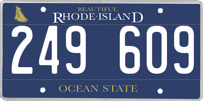 RI license plate 249609