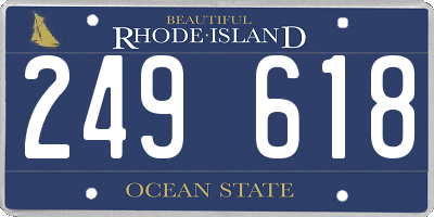 RI license plate 249618