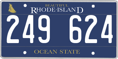 RI license plate 249624