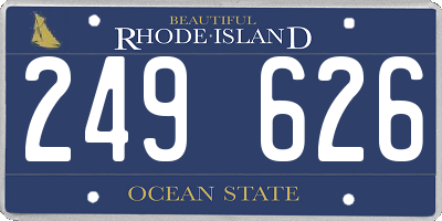 RI license plate 249626