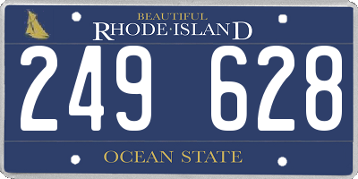 RI license plate 249628
